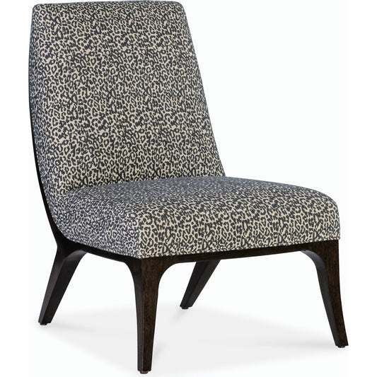 Bella Slipper Chair by Hooker Furniture in rich cathedral cherry. Made from fabric in a modern style.