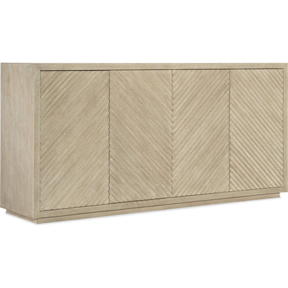 Cascade Sideboard by Hooker Furniture in terrain. Made from oak veneers, resin in a transitional style.