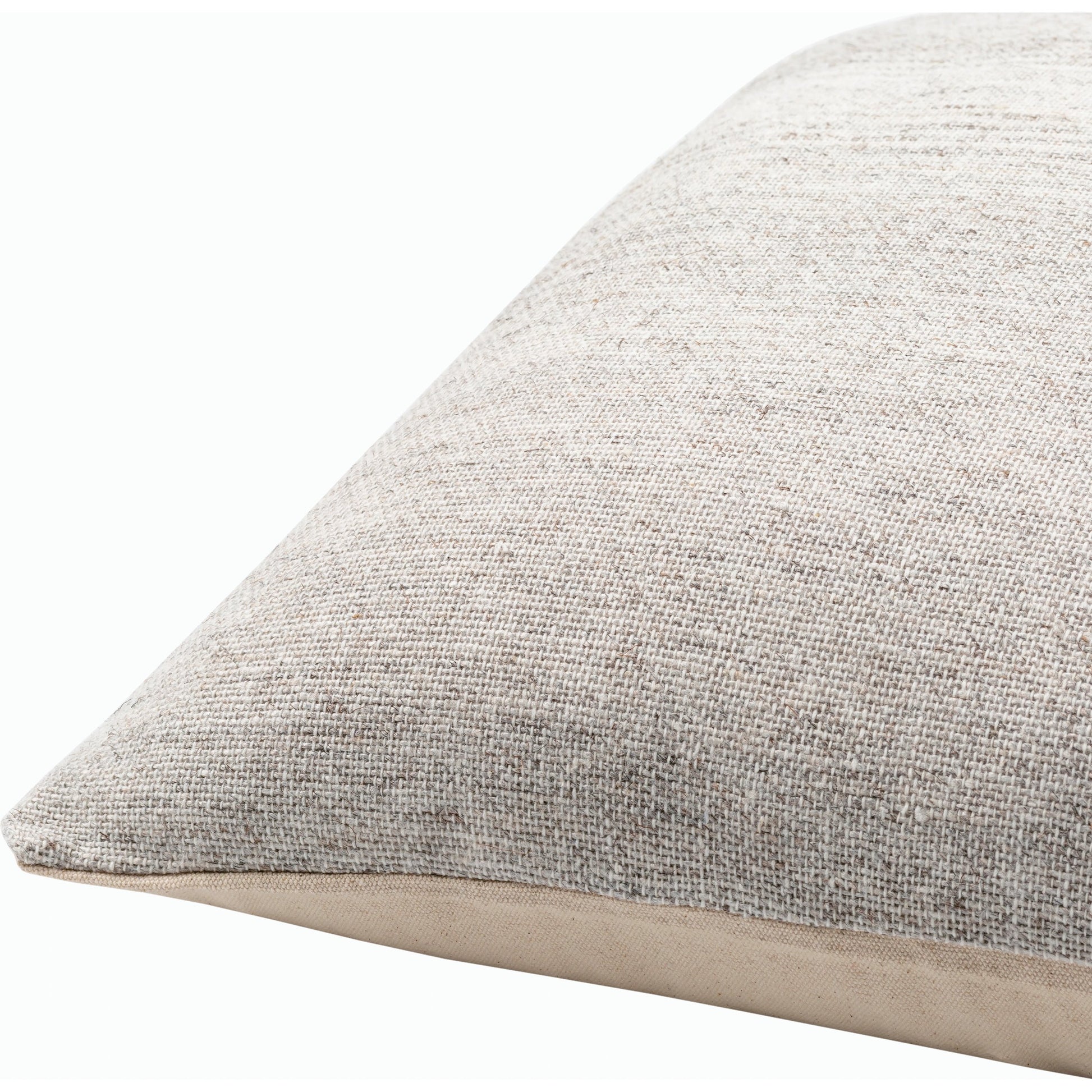 Bonnie Pillow - 22906 by Surya in light gray, off-white, brown. Made from 50% cotton, 50% wool, 100% cotton in a cottage & farmhouse style.