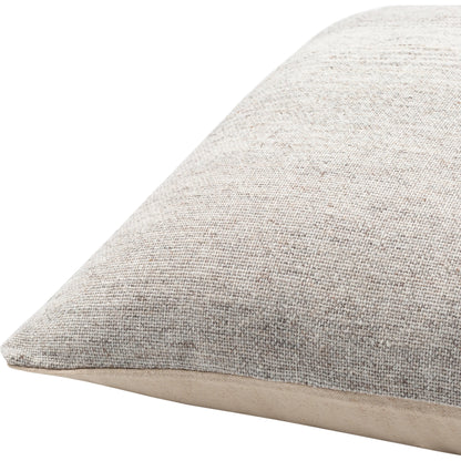 Bonnie Pillow - 22906 by Surya in light gray, off-white, brown. Made from 50% cotton, 50% wool, 100% cotton in a cottage & farmhouse style.