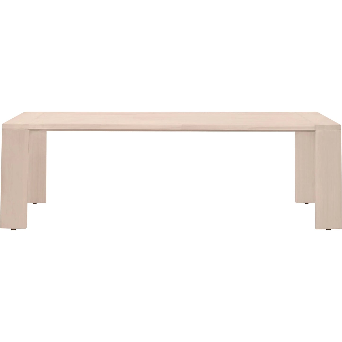 032 SI-2374622 | Primary Silo | Big Sur Outdoor Dining Table by Essentials For Living in washed ever teak. Made from solid teak wood in a modern style.
