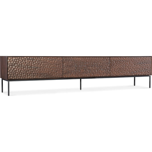 Arun 95.5" Low Media Stand by Hooker Furniture in dark mahogany. Made from unique in a unique style.