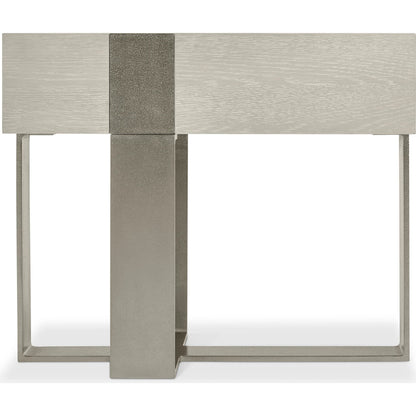 Tempo Nightstand by Bernhardt in beige. Made from wood, metal in a unique style.