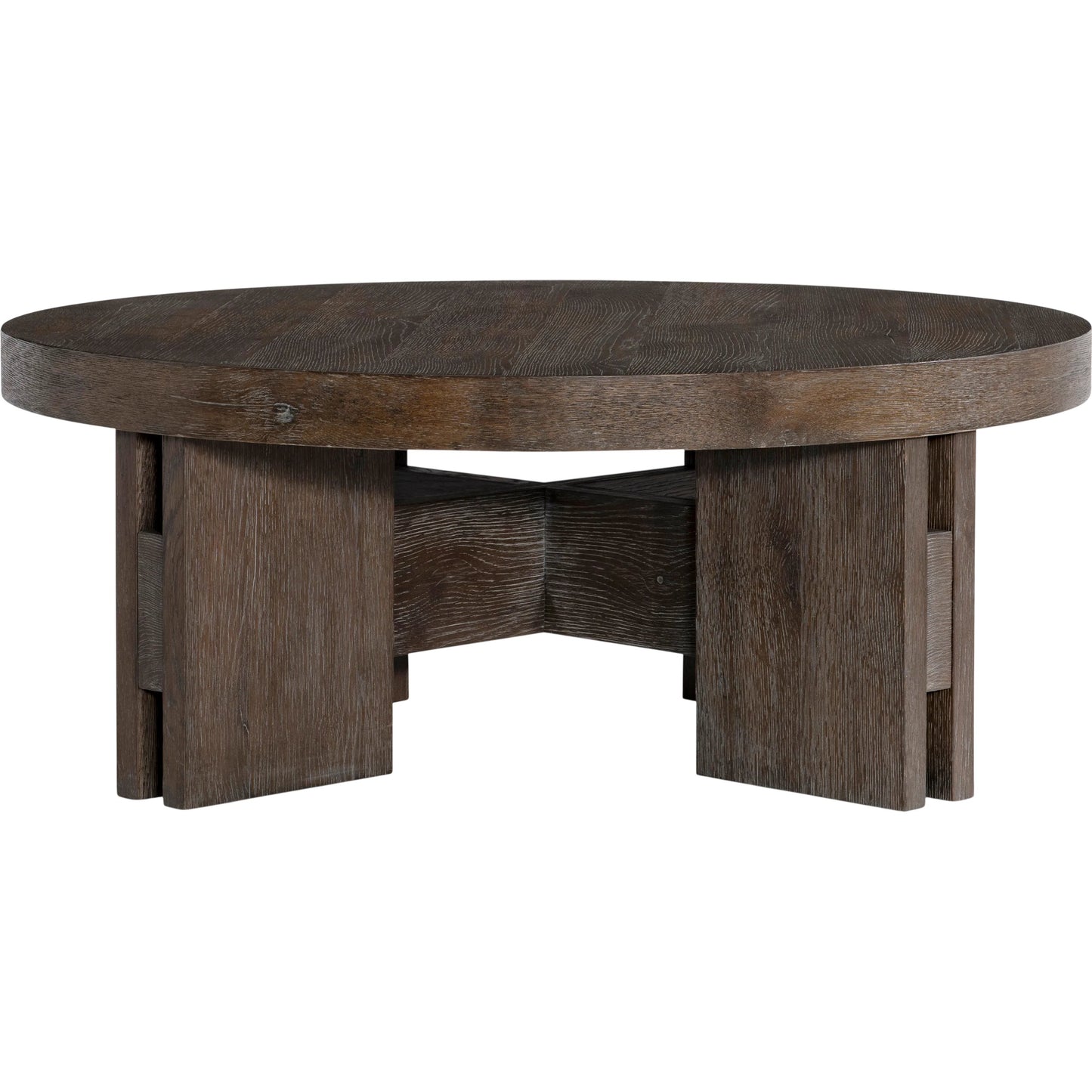 001 SI-2513517 | Primary Silo | Outline Round Cocktail Table by Bernhardt in cassel. Made from wood in a transitional style.