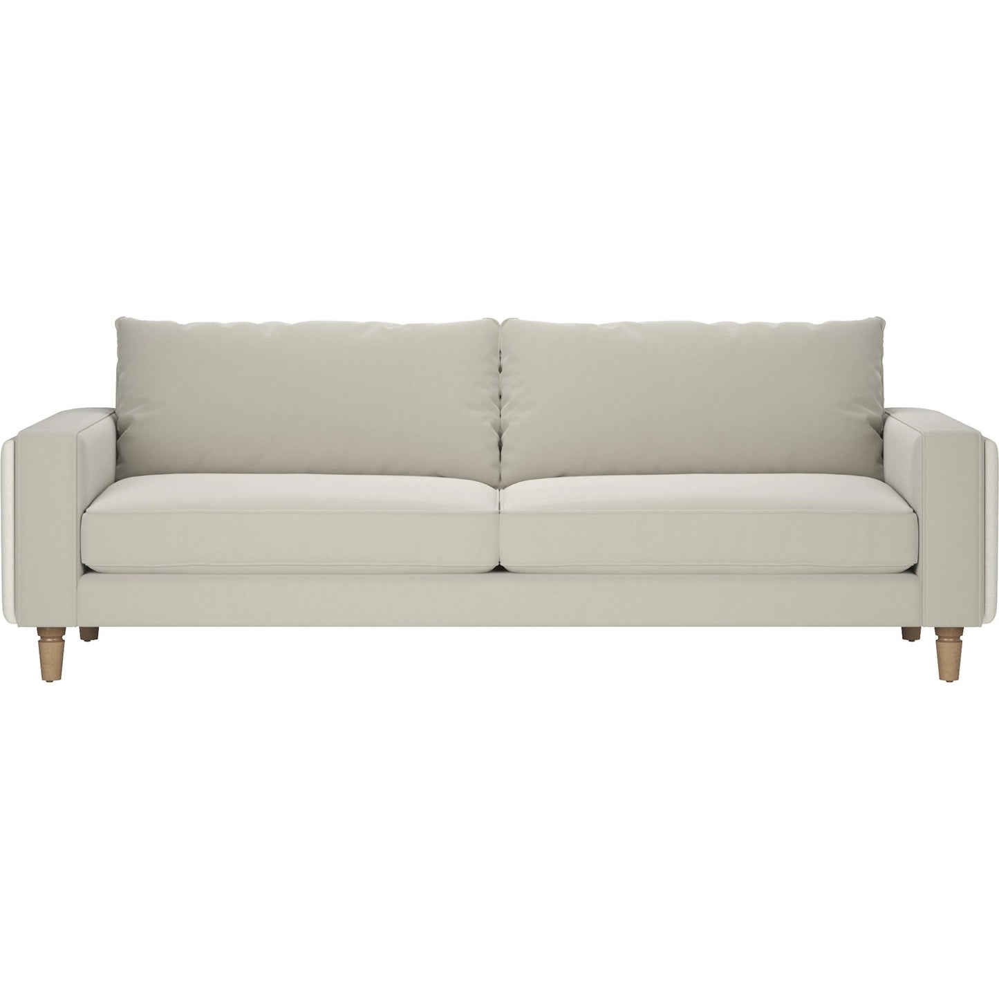 004 SI-2447914 | Additional Silo | Barret Sofa by A.R.T. Furniture in beige and café au lait. Made from inside: velvet sand colored polyester fabric, outback in faux-leather parchement colored material in a traditional style.