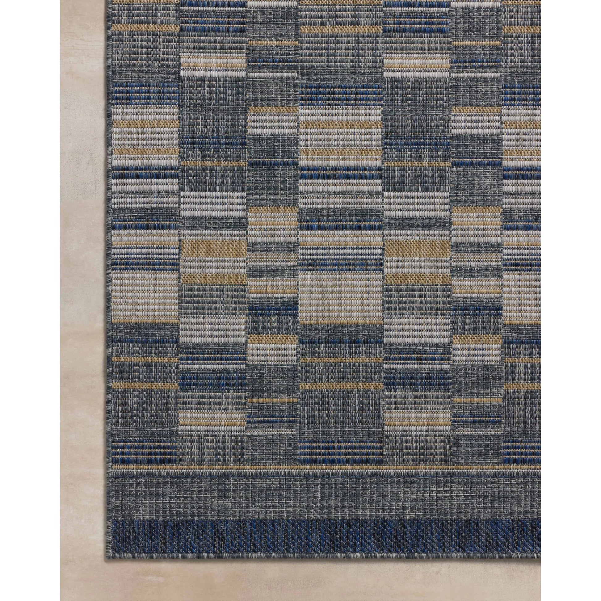 Birch BIR-04 Rug by Loloi in denim, gold. Made from 100% polypropylene in a unique style.