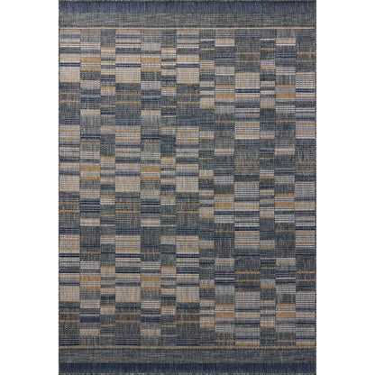 Birch BIR-04 Rug by Loloi in denim, gold. Made from 100% polypropylene in a unique style.