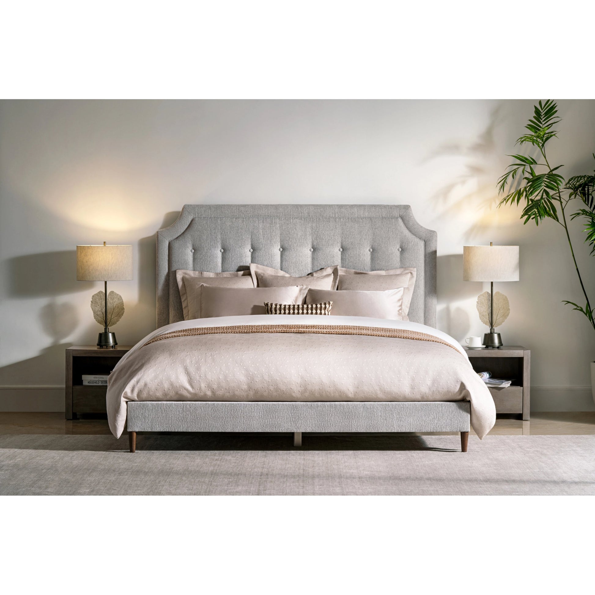 Zest Scooped Welt Upholstered Bed by Zest. Made from mdf, partical board in a modern style.