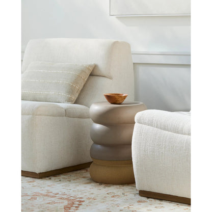 Bizen Indoor/Outdoor End Table by Surya in glazed. Made from ceramic in a modern style.