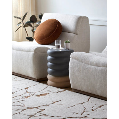 Bizen End Table- 538734 by Surya in glazedglazed. Made from ceramic in a modern style.