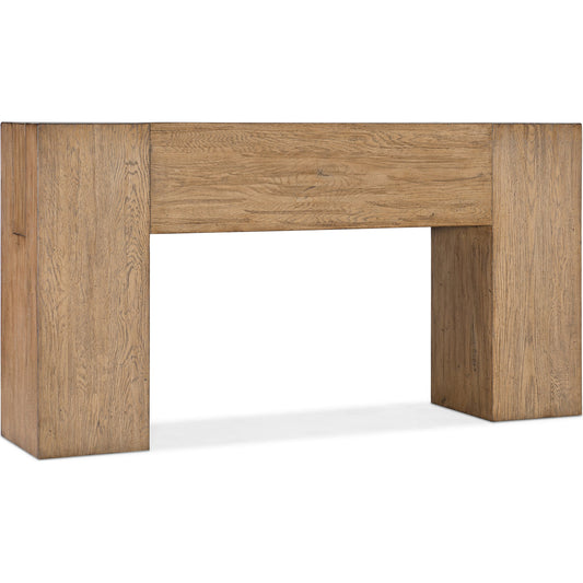 Commerce & Market Console by Hooker Furniture in light wood. Made from mindi solids in a transitional style.