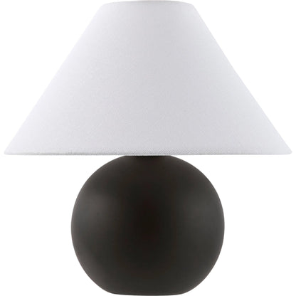 Bajo Accent Table Lamp by Livabliss in painted. Made from ceramic, linen, polyester in a unique style.