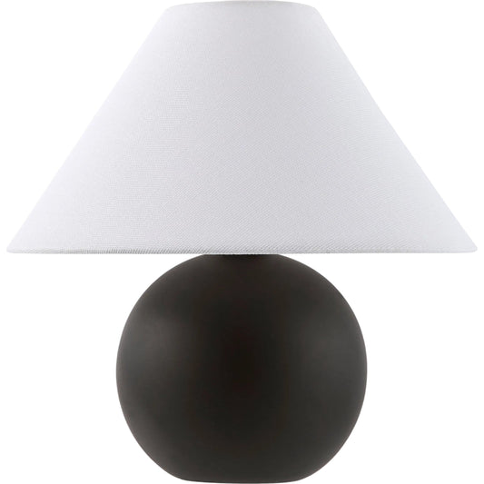 Bajo Accent Table Lamp by Livabliss in painted. Made from ceramic, linen, polyester in a unique style.