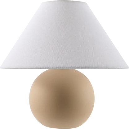 Bajo Accent Table Lamp by Livabliss in painted. Made from ceramic, linen, polyester in a unique style.