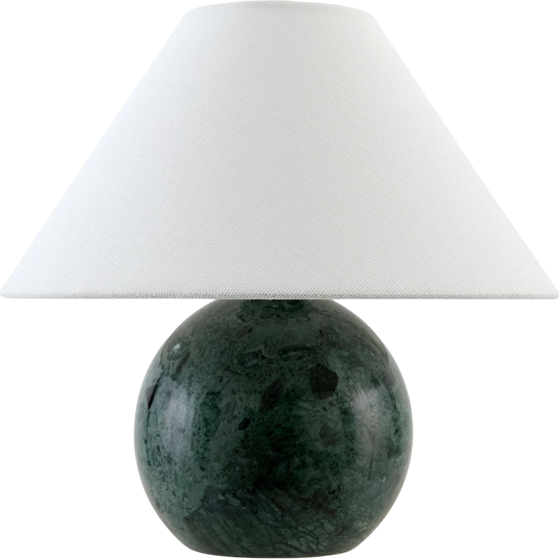 Bajo Travertine Accent Table Lamp by Livabliss in brown and painted. Made from travertine, linen, polyester in a unique style.
