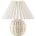 Bajo Accent Table Lamp by Livabliss in natural. Made from rattan, linen, plastic in a unique style.