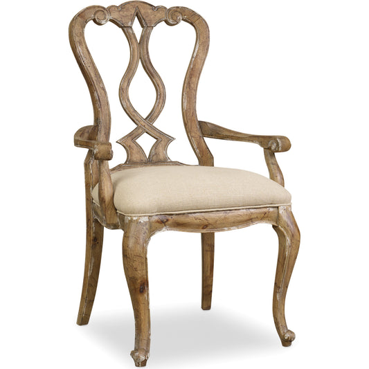001 SI-1748626 | Primary Silo | Chatelet Splatback Arm Chair (Set of 2) by Hooker Furniture in beige. Made from fabric in a traditional style.