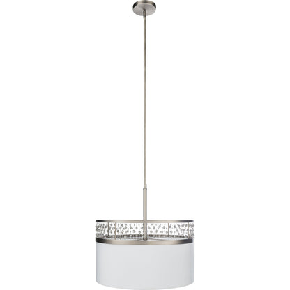 Bijou Ceiling Light - 23184 by Surya. Made from linen, polyester, crystal, steel, metal in a transitional style.