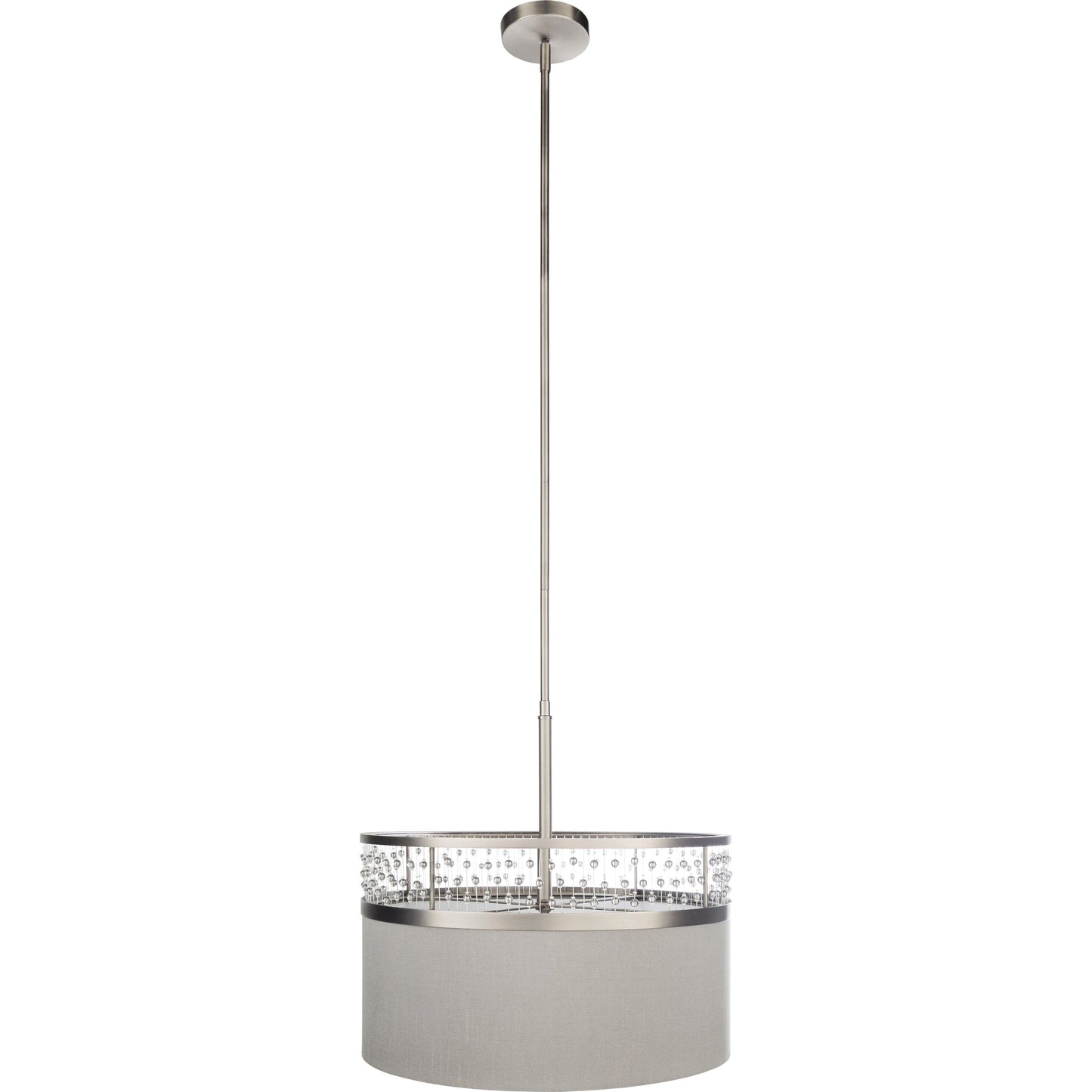 002 S-347949 | Primary Silo | Bijou Ceiling Light - 23184 by Surya. Made from linen, polyester, crystal, steel, metal in a transitional style.