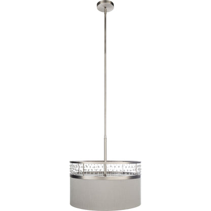 Bijou Ceiling Light - 23184 by Surya. Made from linen, polyester, crystal, steel, metal in a transitional style.