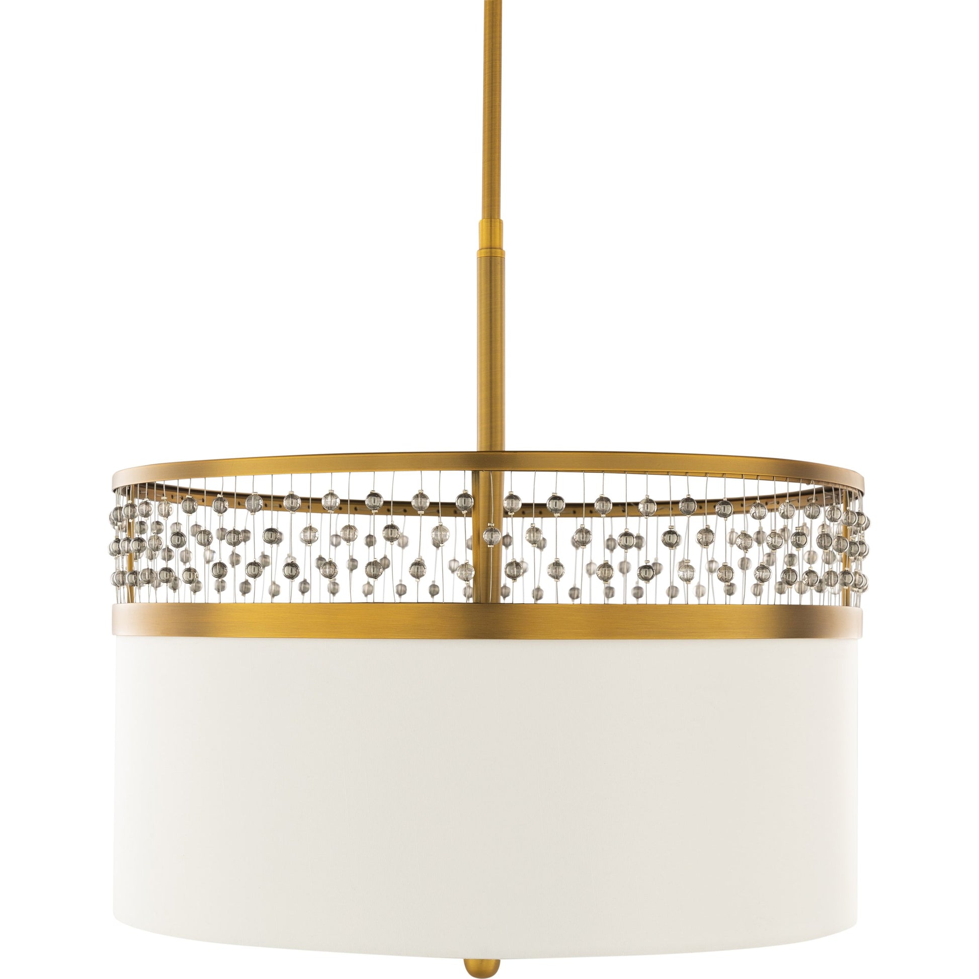 Bijou Ceiling Light - 23184 by Surya. Made from linen, polyester, crystal, steel, metal in a transitional style.