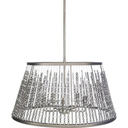 Bijou Ceiling Light - 23185 by Surya in metallic nickel, translucent, metallic pewter, clear. Made from metal, crystal, steel in a transitional style.