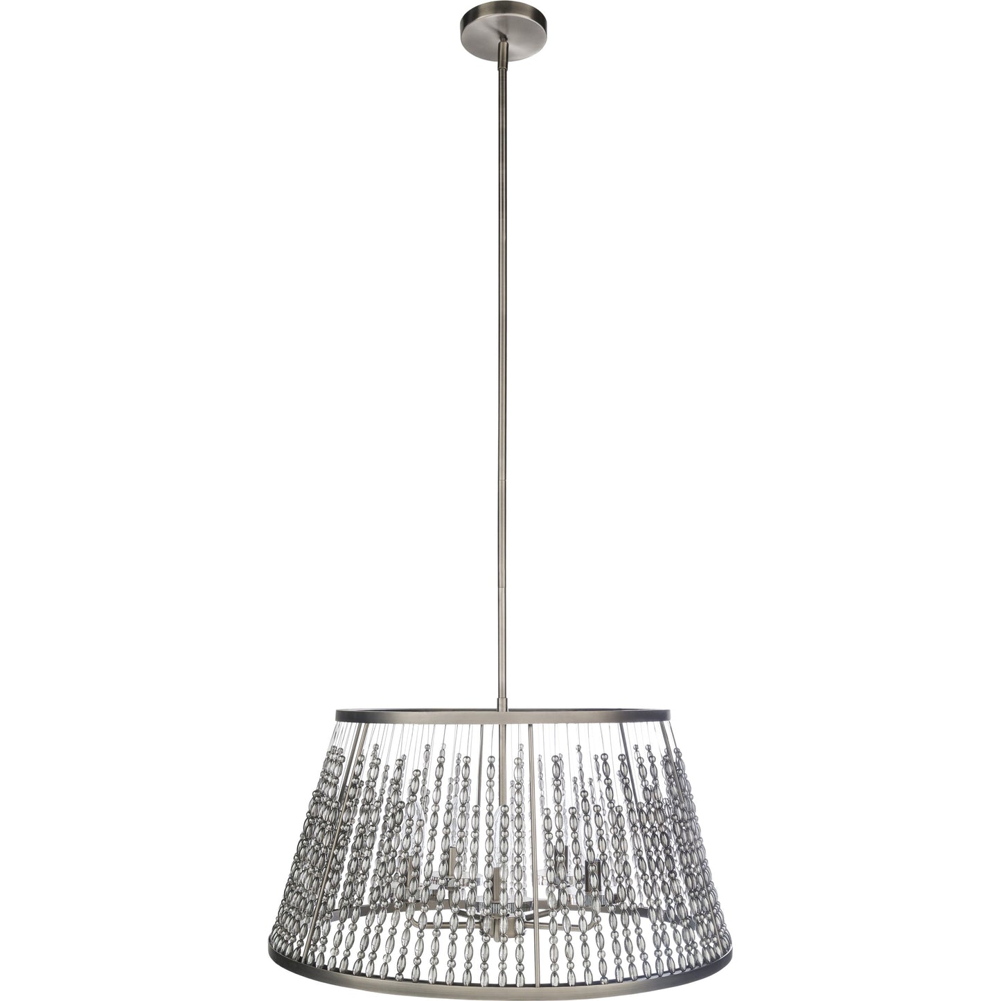 001 S-347950 | Primary Silo | Bijou Ceiling Light - 23185 by Surya in metallic nickel, translucent, metallic pewter, clear. Made from metal, crystal, steel in a transitional style.