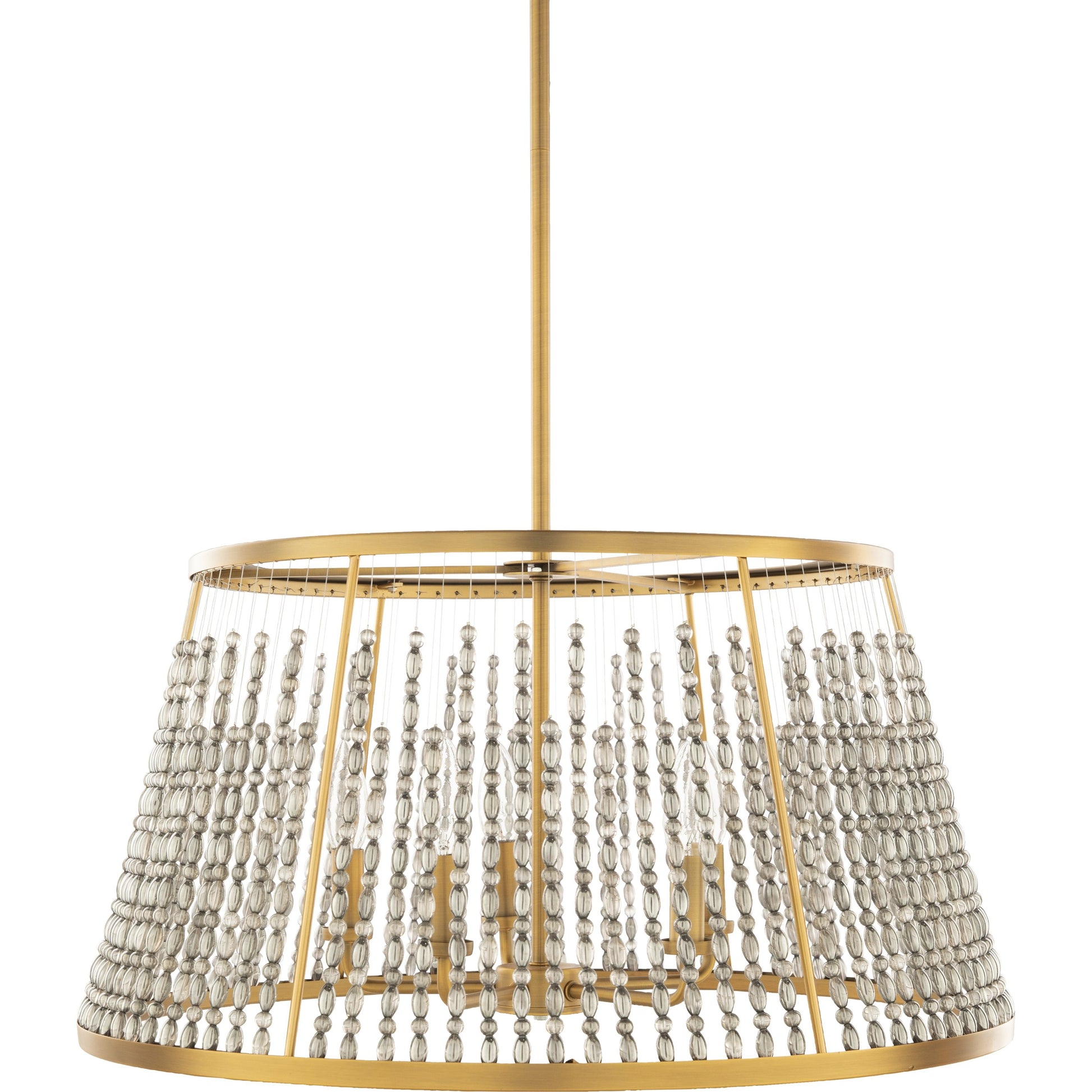 Bijou Ceiling Light - 23185 by Surya in metallic nickel, translucent, metallic pewter, clear. Made from metal, crystal, steel in a transitional style.