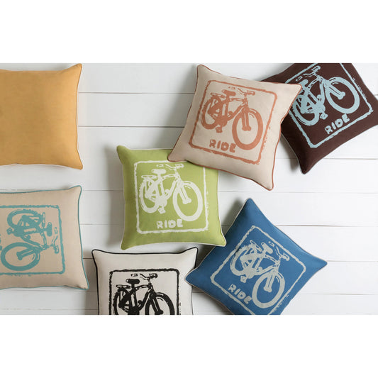 Big Kid Blocks Pillow - 13572 by Surya. Made from 100% cotton in a modern style.