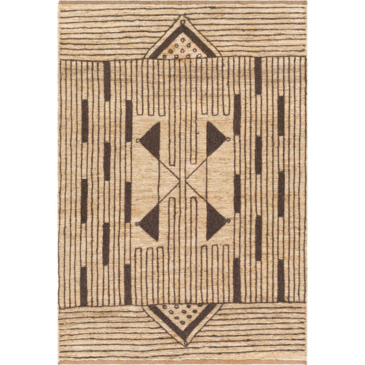 Brookwood Rug - 26076 by Surya in wheat, charcoal. Made from 85% jute, 15% wool in a unique style.
