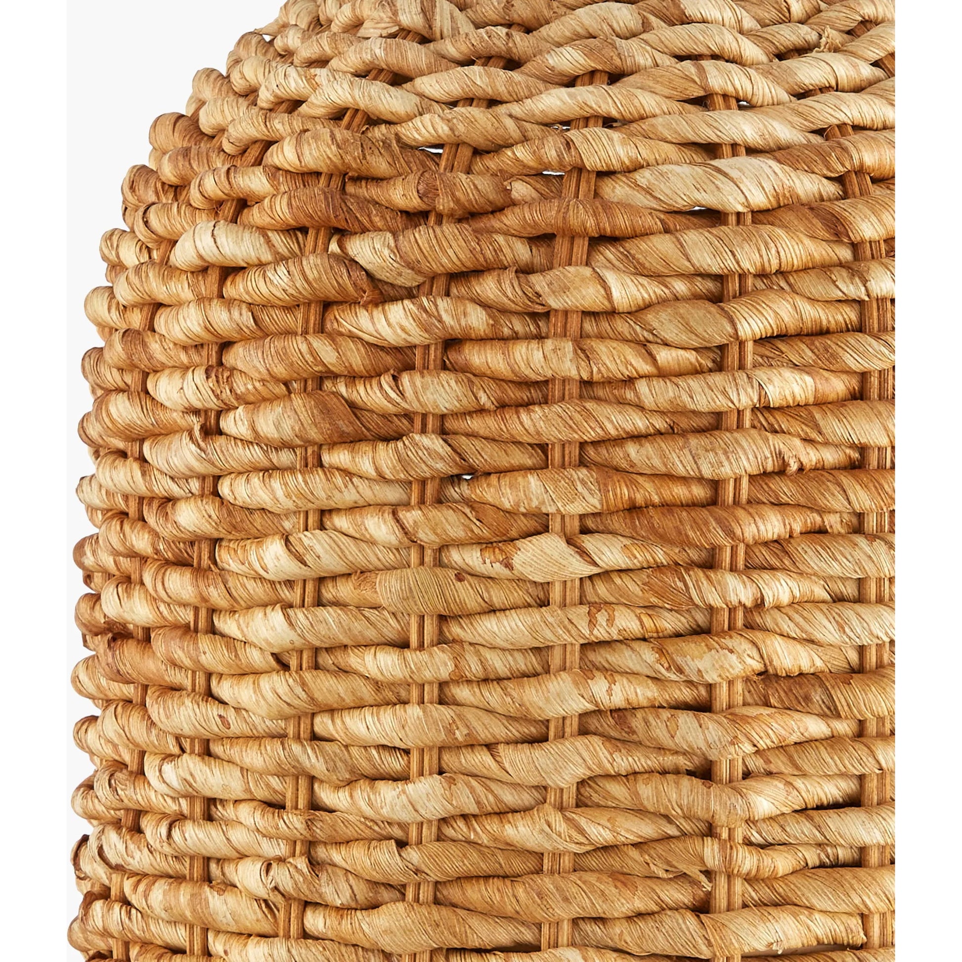 Beke Table Lamp - 524596 by Surya in white, metallic nickel, translucent, wheat and naturalplatedplated. Made from rattan, metal, cotton in a cottage & farmhouse style.