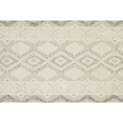 Anica Transitional Geometric Rug - 8006F by Feizy in ivory, taupe, gray. Made from wool in a unique style.