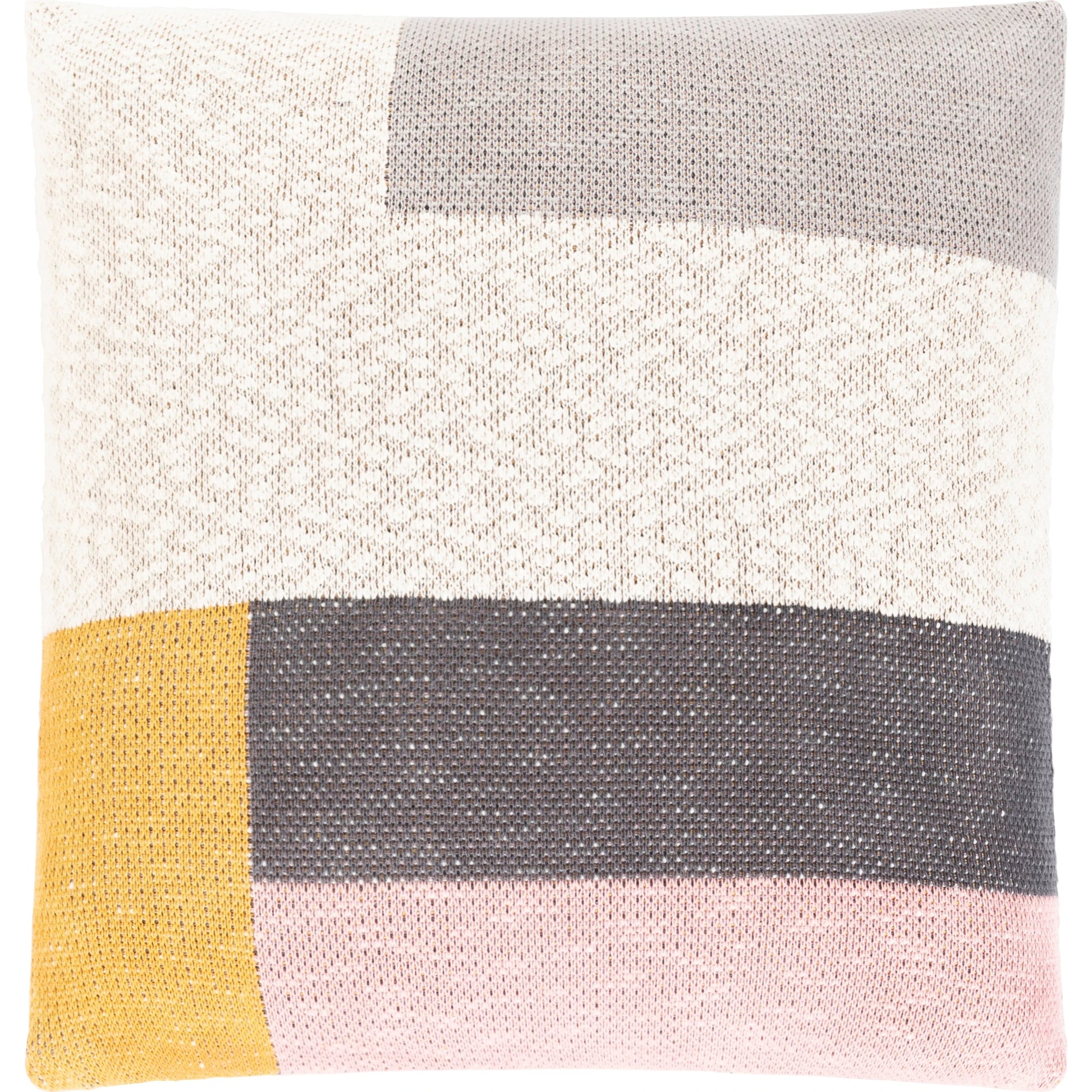 Brickel Pillow - 31923 by Livabliss in mustard, light pink. Made from 100% cotton in a eclectic & global style.