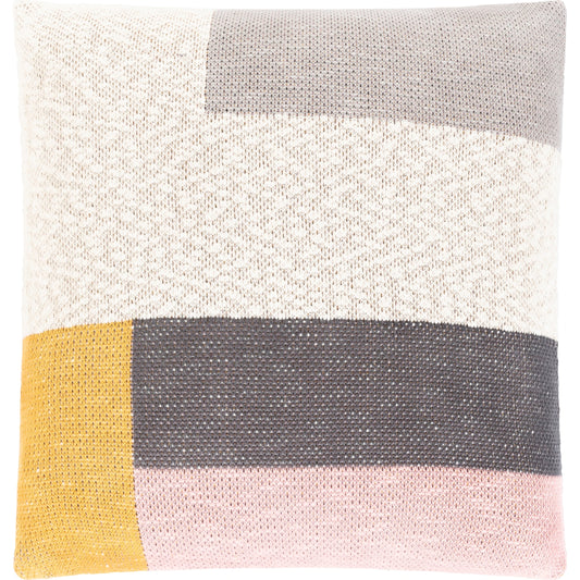 001 None | Unknown | Brickel Pillow - 31923 by Livabliss in mustard, light pink. Made from 100% cotton in a eclectic & global style.