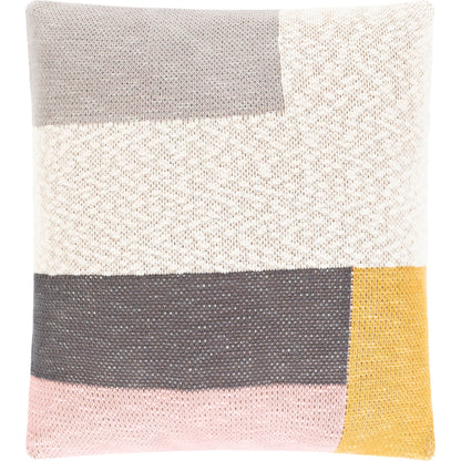 Brickel Pillow - 31923 by Livabliss in mustard, light pink. Made from 100% cotton in a eclectic & global style.