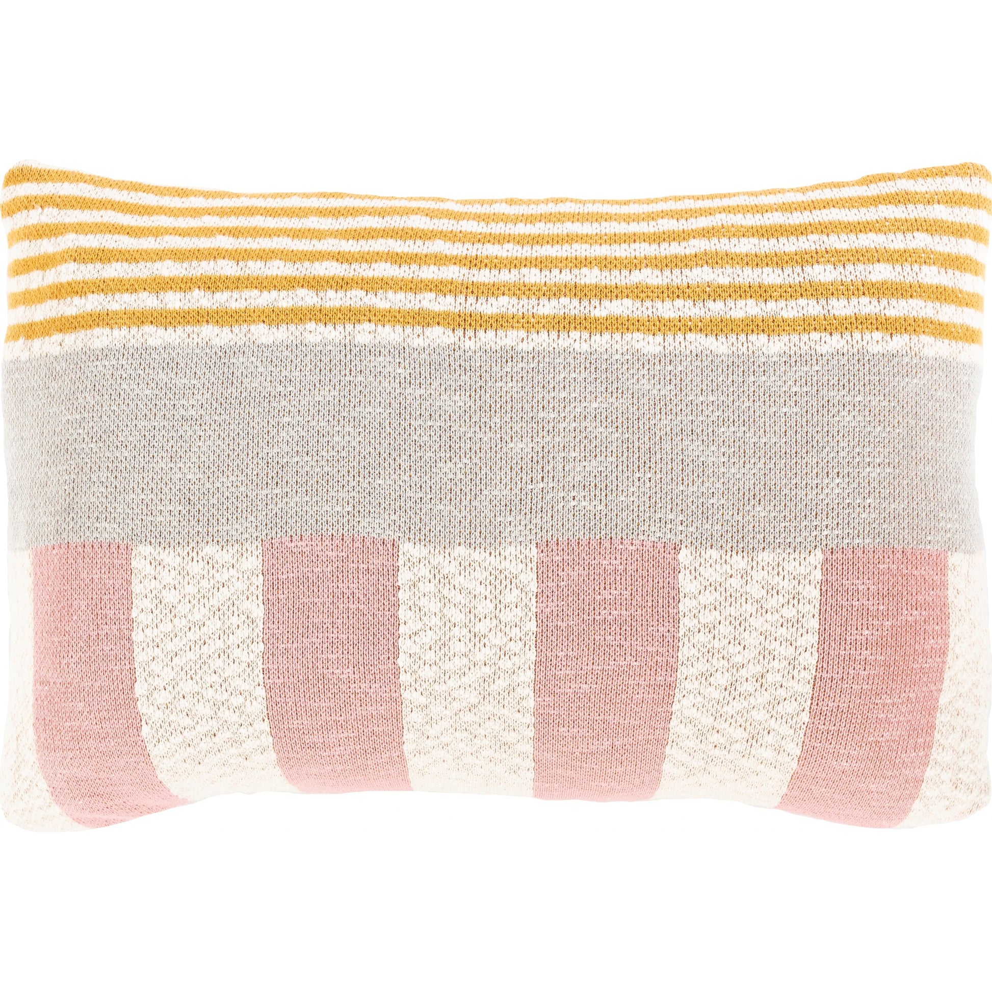 Brickel Pillow - 30734 by Livabliss in light pink, mustard. Made from 100% cotton in a eclectic & global style.