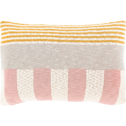 Brickel Pillow - 30734 by Livabliss in light pink, mustard. Made from 100% cotton in a eclectic & global style.
