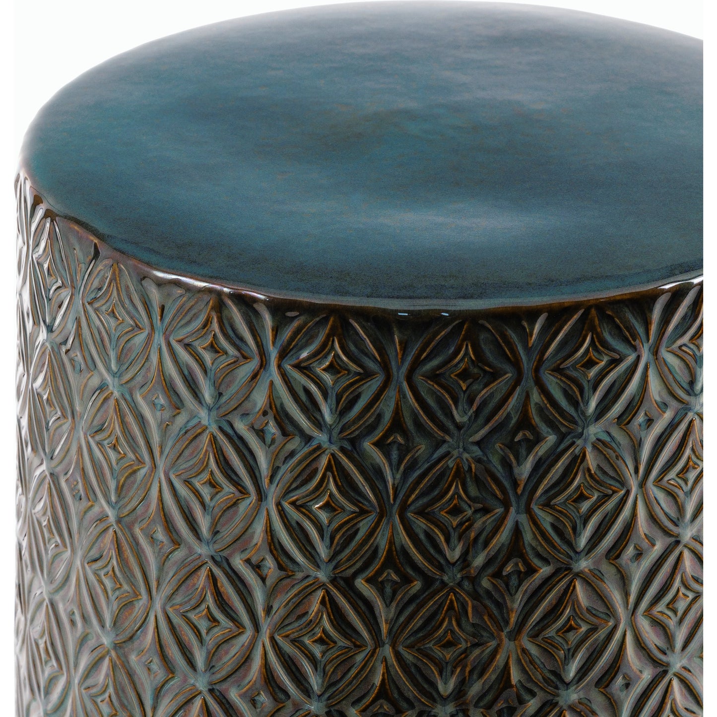 003 SI-2169153 | Closeup | Brick Lane End Table - 538724 by Surya in glazedglazed. Made from ceramic in a modern style.