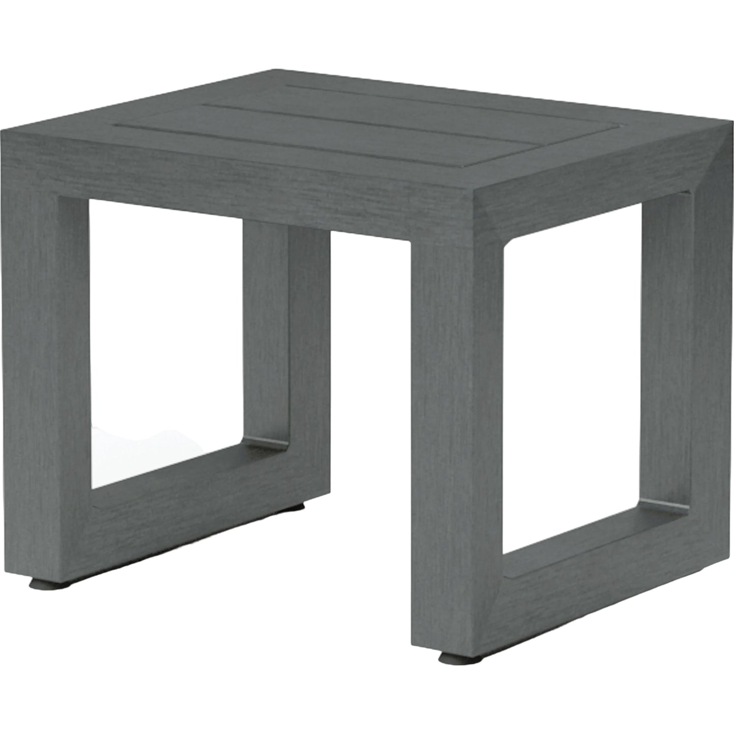 001 SI-2166984 | Primary Silo | Redondo Outdoor End Table by Sunset West in slate. Made from aluminum in a modern style.