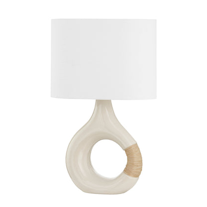 Mindy II Table Lamp by Hudson Valley in aged brass. Made from ceramic in a modern style.