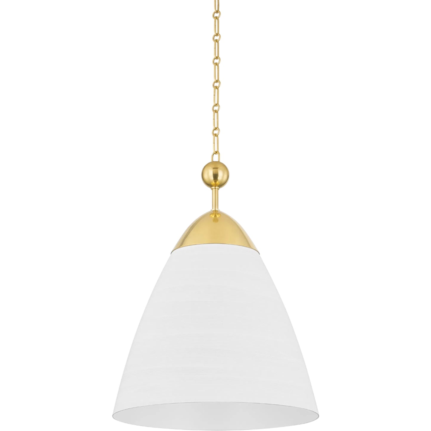 001 SI-2335658 | Primary Silo | Bronson Pendant by Hudson Valley in aged brass, white plaster. Made from aluminum in a transitional style.