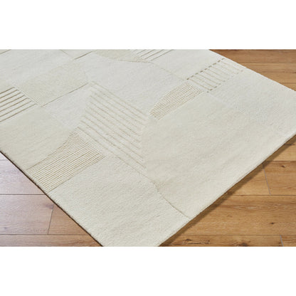 Brook Rug - 31415 by Livabliss in cream. Made from main: 100% wool in a unique style.