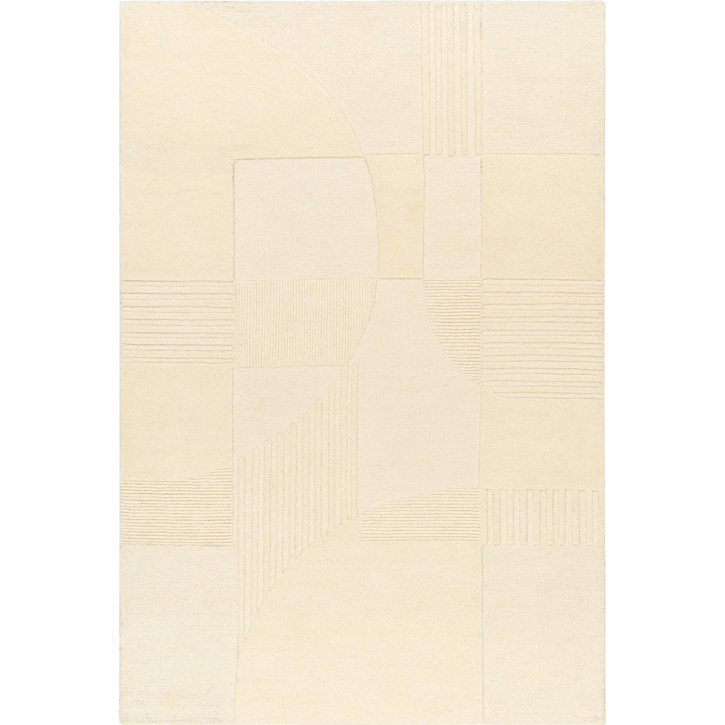 001 SI-1917424,SI-1917425,SI-1917427 | Primary Silo | Brook Rug - 31415 by Livabliss in cream. Made from main: 100% wool in a unique style.
