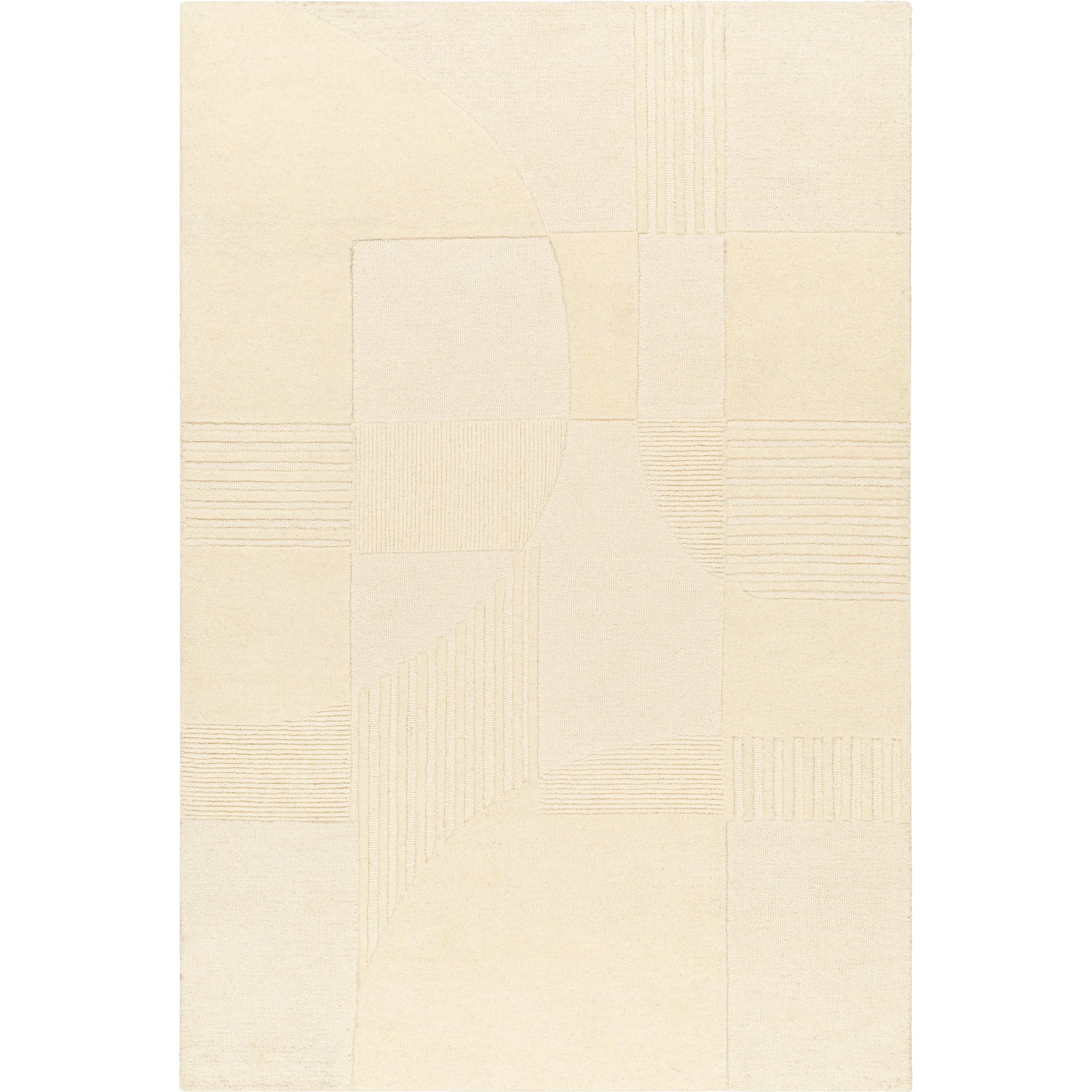 Brook Rug - 31415 by Livabliss in cream. Made from main: 100% wool in a unique style.