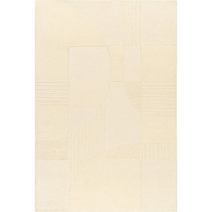 Brook Rug - 31415 by Livabliss in cream. Made from main: 100% wool in a unique style.