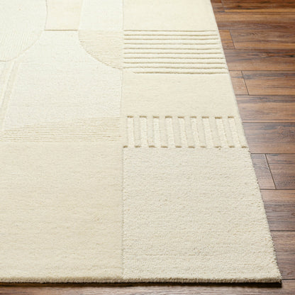 Brook Rug - 31415 by Livabliss in cream. Made from main: 100% wool in a unique style.