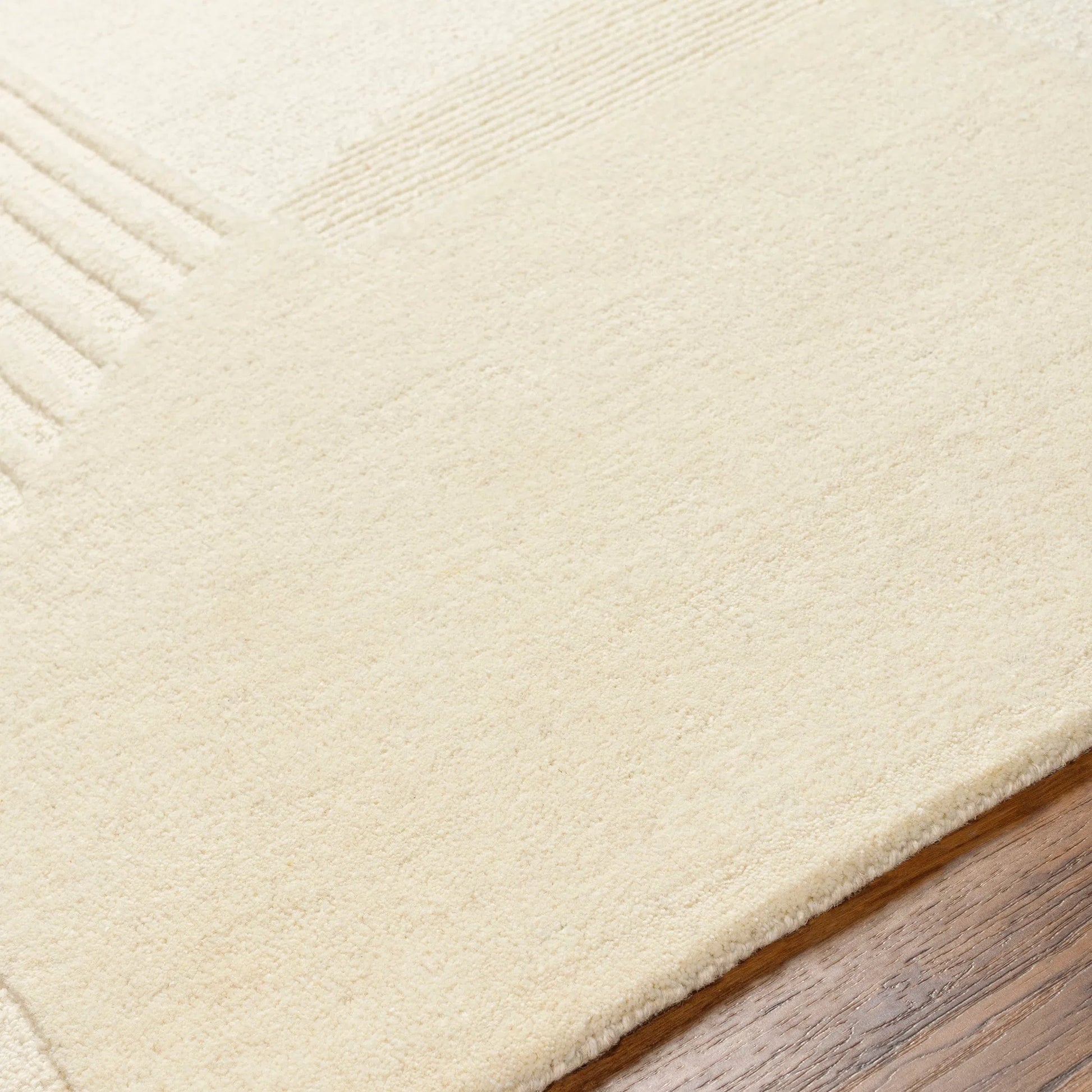 Brook Rug - 31415 by Livabliss in cream. Made from main: 100% wool in a unique style.