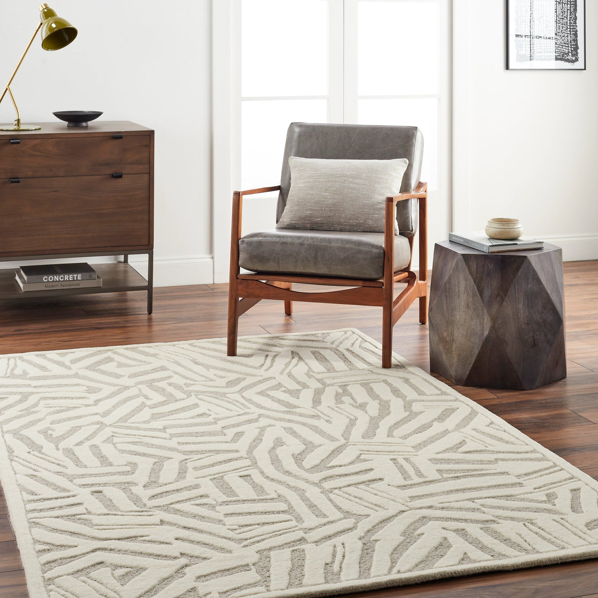 Brook Rug - 31424 by Livabliss in beige, light brown. Made from main: 100% wool in a unique style.