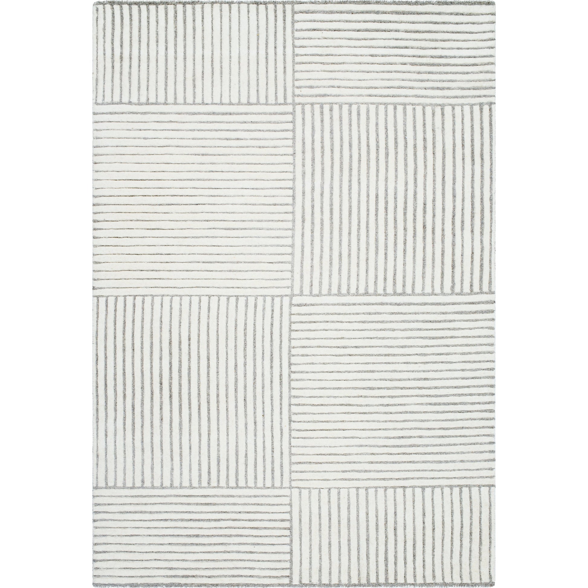 Brook Rug - 8494 by Livabliss in cream, medium gray. Made from face: 100% wool in a unique style.
