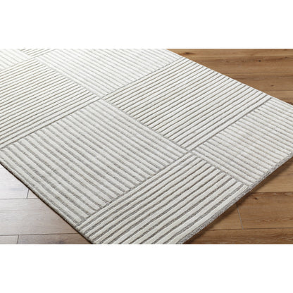 Brook Rug - 8494 by Livabliss in cream, medium gray. Made from face: 100% wool in a unique style.